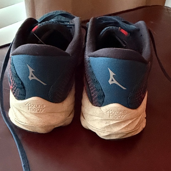 MIZUNO WAVE RIDER MEN J1GC230308 Navy Blue Red SportzTrack - Picture 4 of 7